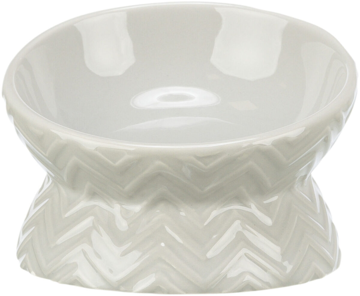 Castron Ceramic Ergonomic pentru Câini și Pisici, 0.15 l, Taupe Trixie - imagine 2