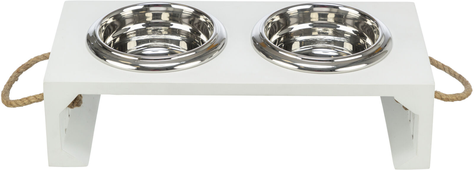 Set 2 Castroane Inox cu Suport Lemn, Be Nordic, Alb, 0.4L fiecare Set 2 Castroane Inox cu Suport Lemn, Be Nordic, Alb, 0.4L fiecare