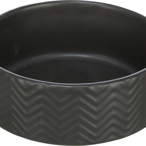 Castron ceramic Trixie 0.4 l, 13 cm, Negru - pentru câini