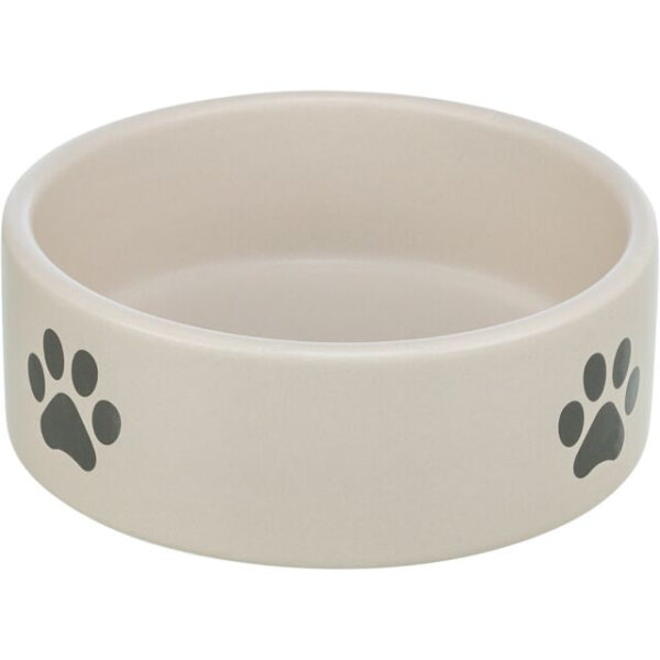 Castron Ceramic pentru Câini Trixie, 0.3L, Gri Labute, Elegant