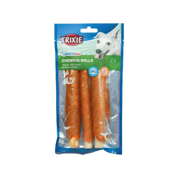 Batoane Rulouri cu Pui pentru Câini, Denta Fun, 3 buc, 17 cm Batoane Rulouri cu Pui pentru Câini, Denta Fun, 3 buc, 17 cm