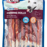 Recompense Denta Fun pentru câini cu carne de rață - 10 rulouri, 12 cm
