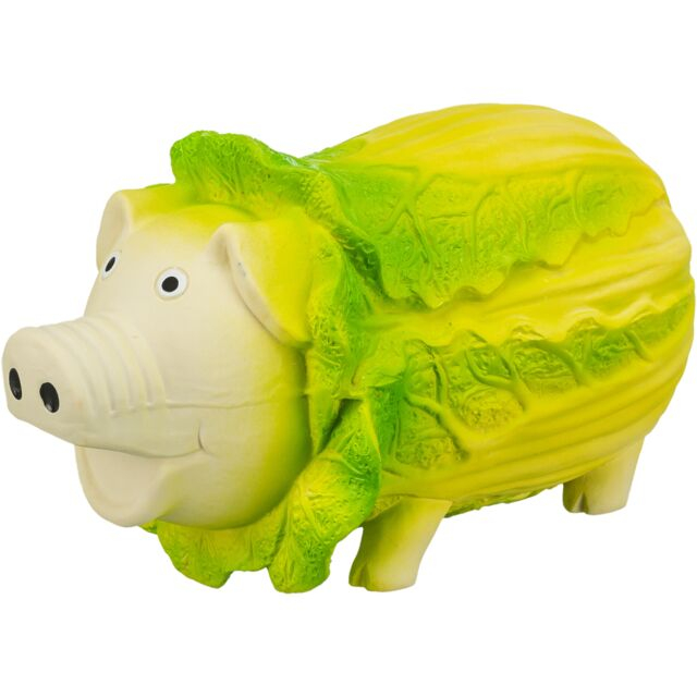 Jucărie amuzantă pentru câini tip varză-porc, latex cu sunet, 23 cm Jucărie amuzantă pentru câini tip varză-porc, latex cu sunet, 23 cm