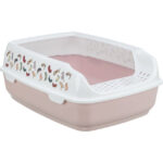 Litiera Trixie Delio cu Rama, 38x20x50 cm, Design Lila/Alb