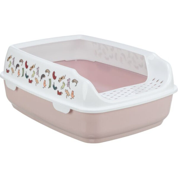 Litiera Trixie Delio cu Rama, 38x20x50 cm, Design Lila/Alb