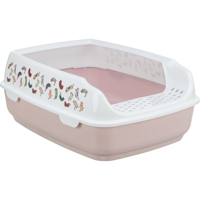 Litiera Trixie Delio cu Rama, 38x20x50 cm, Design Lila/Alb Litiera Trixie Delio cu Rama, 38x20x50 cm, Design Lila/Alb
