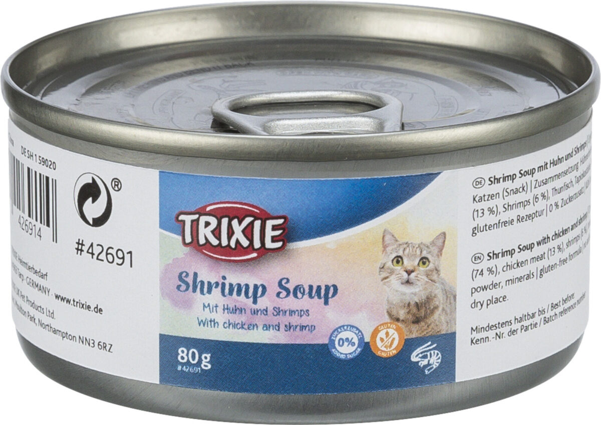 Supa Lichidă cu Pui și Creveți pentru Pisici, 80 g - Trixie