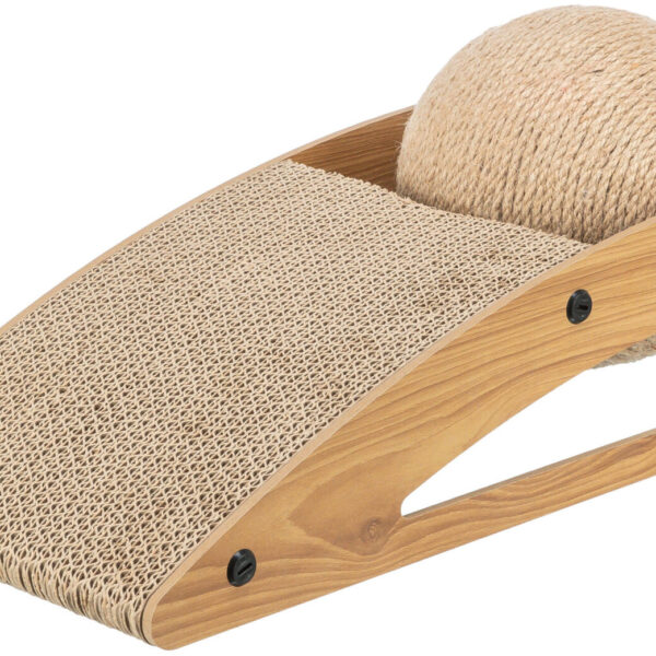 Rampa de zgariat Trixie cu minge pentru pisici - 40x17x20 cm