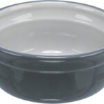 Castron Ceramic Trixie 0.25 l pentru câini, Gri/Gri Deschis, 13 cm