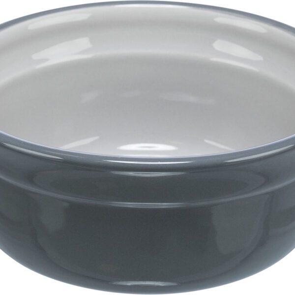 Castron Ceramic Trixie 0.25 l pentru câini, Gri/Gri Deschis, 13 cm