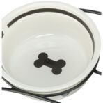 Castron Ceramic Trixie Alb/Negru, 2.6L pentru Câini, 25 cm - imagine 2