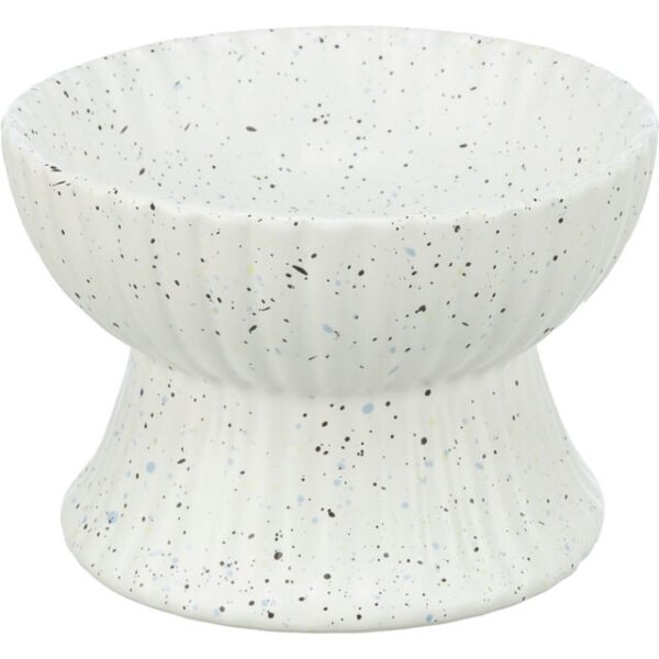 Castron Ceramic Ridicat Trixie pentru Pisici - 0.37L Alb