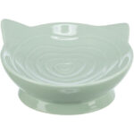 Castron Ceramic Ergonomic pentru Pisici Viviana, 0.15 l, Verde Salvie