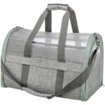 Geantă de transport Trixie Dillon, 33x32x54 cm, Gri/Verde Menta