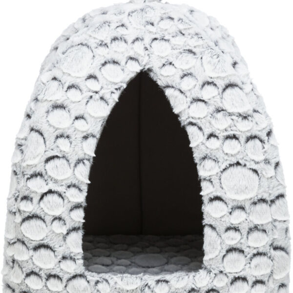 Culcus Iglu Trixie Mila pentru câini și pisici, Alb-Gri, 32-42 cm
