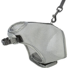 Ham și Lesă Trixie Elastică, Gri, 24-42 cm, Confort și Siguranță