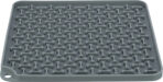 Farfurie Lick'n'Snack din Silicon pentru Hranire Lenta - 20x20 cm, Gri