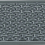 Farfurie Lick'n'Snack din Silicon pentru Hranire Lenta - 20x20 cm, Gri