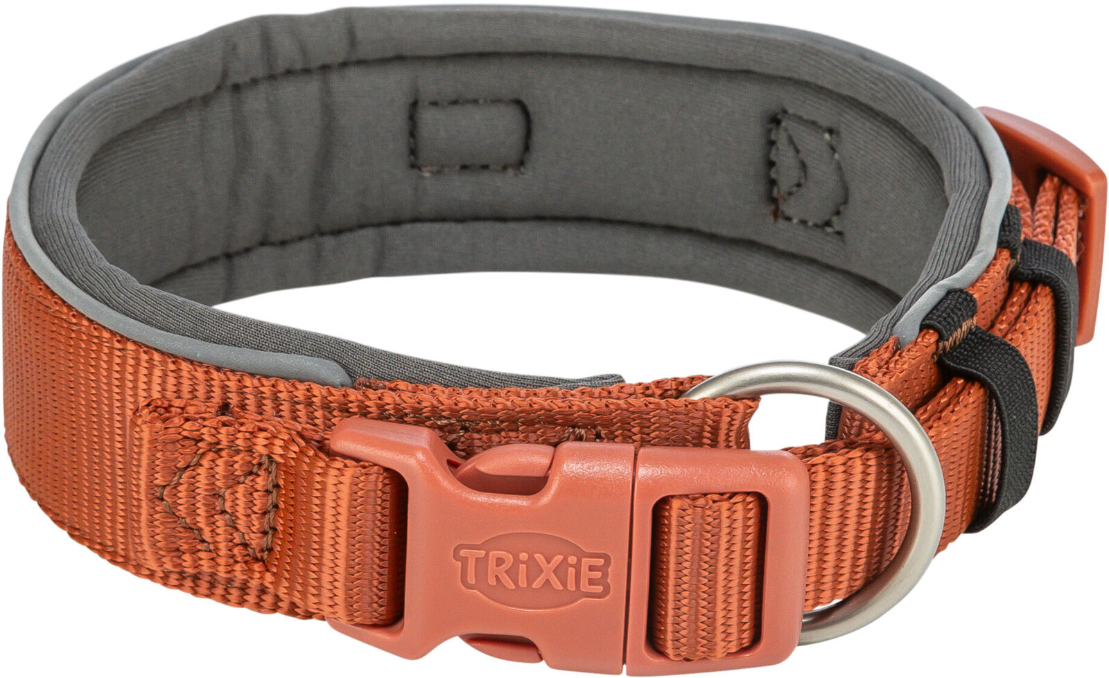 Zgarda Premium Trixie Extra Lată Neopren Ruginiu/Grafit 33-42 cm Zgarda Premium Trixie Extra Lată Neopren Ruginiu/Grafit 33-42 cm