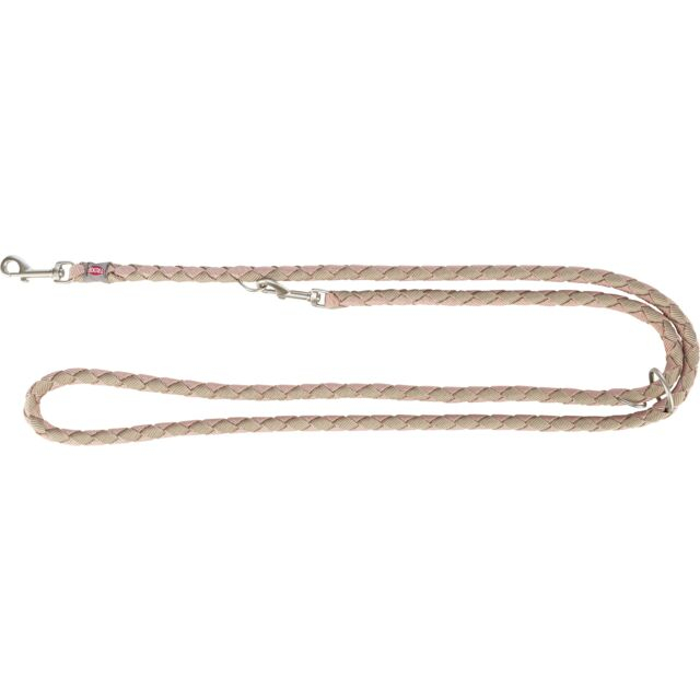 Lesa Reglabilă Trixie Cavo, 2m, 12mm, Roz Pal/Nisipiu Lesa Reglabilă Trixie Cavo, 2m, 12mm, Roz Pal/Nisipiu