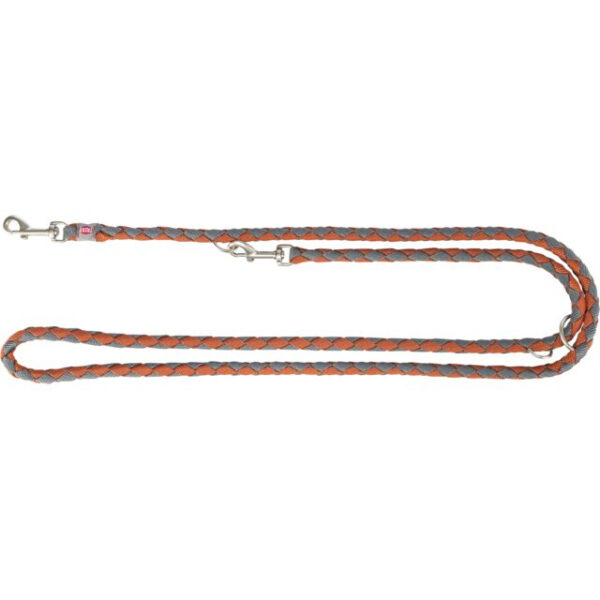 Lesa Reglabilă Trixie Cavo, 2m, 12mm, Ruginiu/Grafit pentru Câini