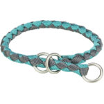 Zgarda Semistrangulantă Trixie Cavo, S-M, 35-41 cm, Aqua/Grafit