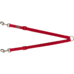 Lesă Dublă Premium Trixie, Reglabilă, 40-70 cm, Roșie pentru Câini