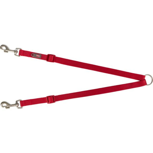 Lesă Dublă Premium Trixie, Reglabilă, 40-70 cm, Roșie pentru Câini