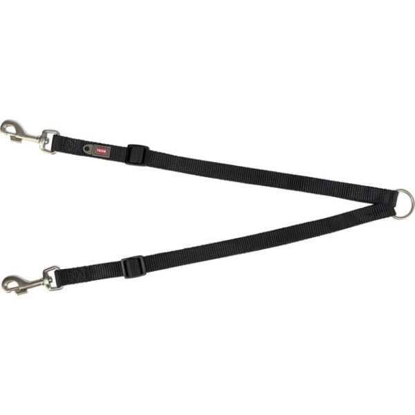 Lesă Dublă Premium Trixie, 40-70 cm, Negru, Ajustabilă pentru Câini