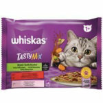 Hrana Umedă Whiskas pentru Pisici cu Vită și Somon, 4x85g