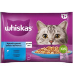 Hrana Umedă Whiskas pentru Pisici cu Pește în Aspic, 4x85 g