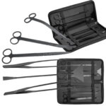 Set 6 Accesorii Ingrijire Acvariu/Terariu, Negru, Inox - Aquario
