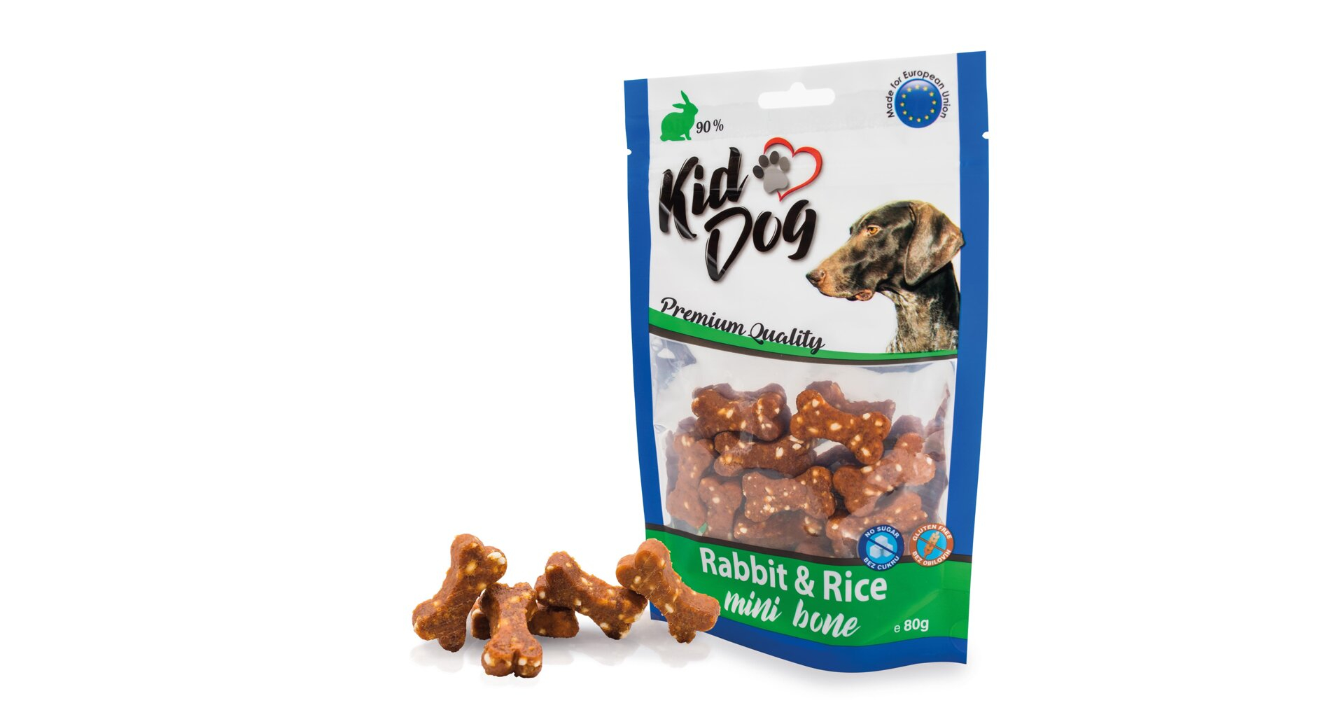 Recompense Delicioase pentru Câini - Mini Oase cu Iepure și Orez, 250g Recompense Delicioase pentru Câini - Mini Oase cu Iepure și Orez, 250g