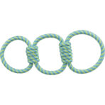 Jucărie Interactivă Pentru Câini Tugger, 42 cm, Albastru Petrol/Lime