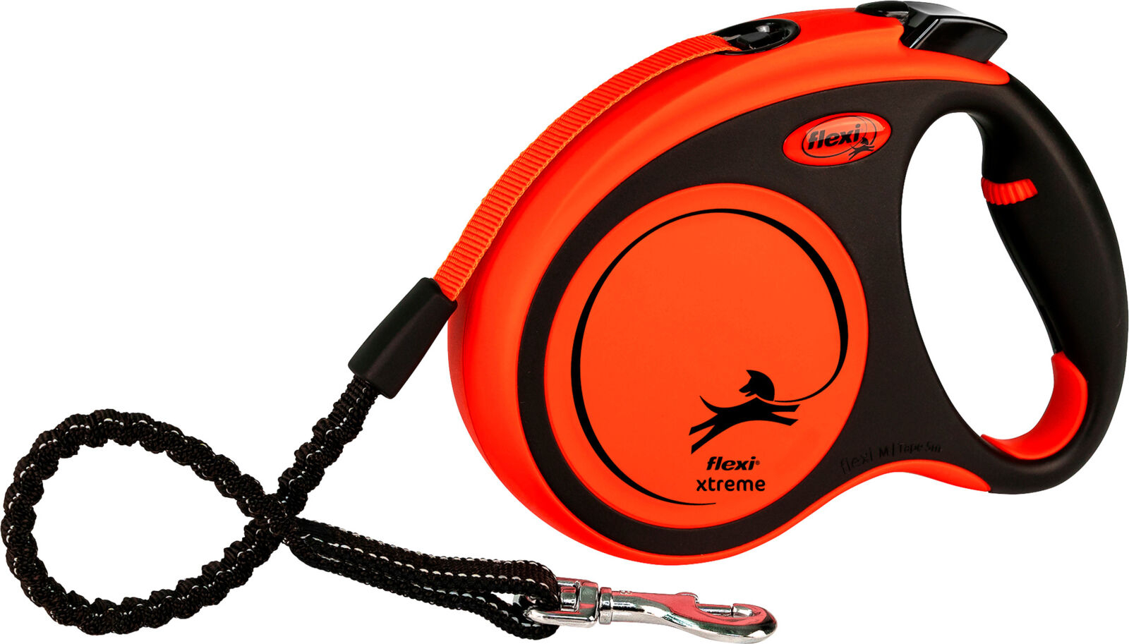 Lesa retractabilă Flexi Xtreme, 5m, 35kg, Negru/Portocaliu Lesa retractabilă Flexi Xtreme, 5m, 35kg, Negru/Portocaliu