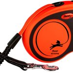 Lesa retractabilă Flexi Xtreme, 5m, Negru/Portocaliu pentru câini