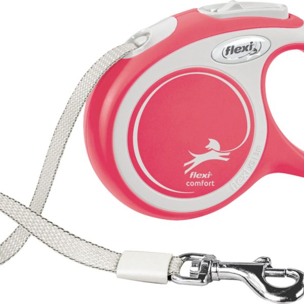 Lesa Flexi Comfort XS, 3m/12kg, Roșu - Lesă retractabilă pentru câini
