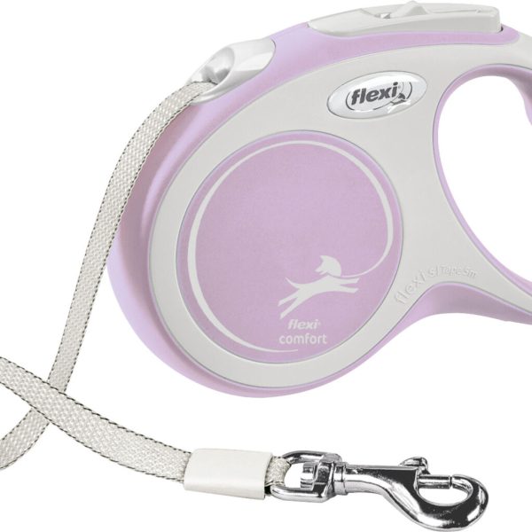 Lesa Flexi Comfort Roz 5m pentru Câini - Control și Libertate
