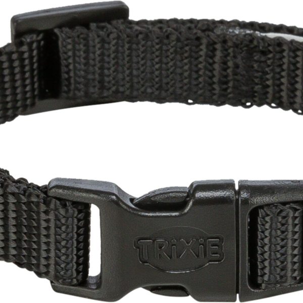 Zgarda Trixie Premium Neagră, S: 25-40 cm, 15 mm
