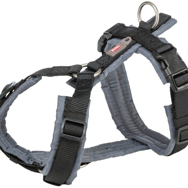 Ham Reglabil pentru Câini Trixie Premium Trekking, 70-85 cm, Negru/Gri