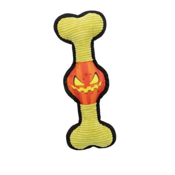 Jucărie Halloween Trixie, Os Plush Alb-Portocaliu, 34 cm