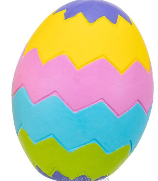 Jucărie pentru câini Trixie, Ou Colorat din Latex, 8 cm