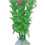 Planta Artificială Happet pentru Acvariu, 10 cm, Verde/Roz, Blister