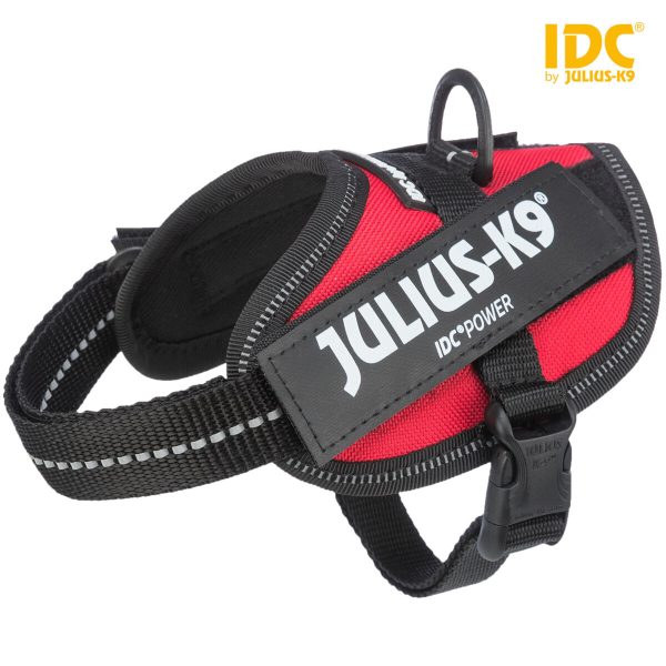 Ham ergonomic Julius K9 IDC® Power, 33-45 cm, roșu, pentru câini
