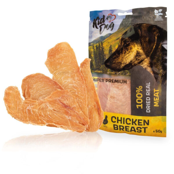 Gustare KIDDOG Feliute Subtiri de Piept de Pui 100% Natural 50g