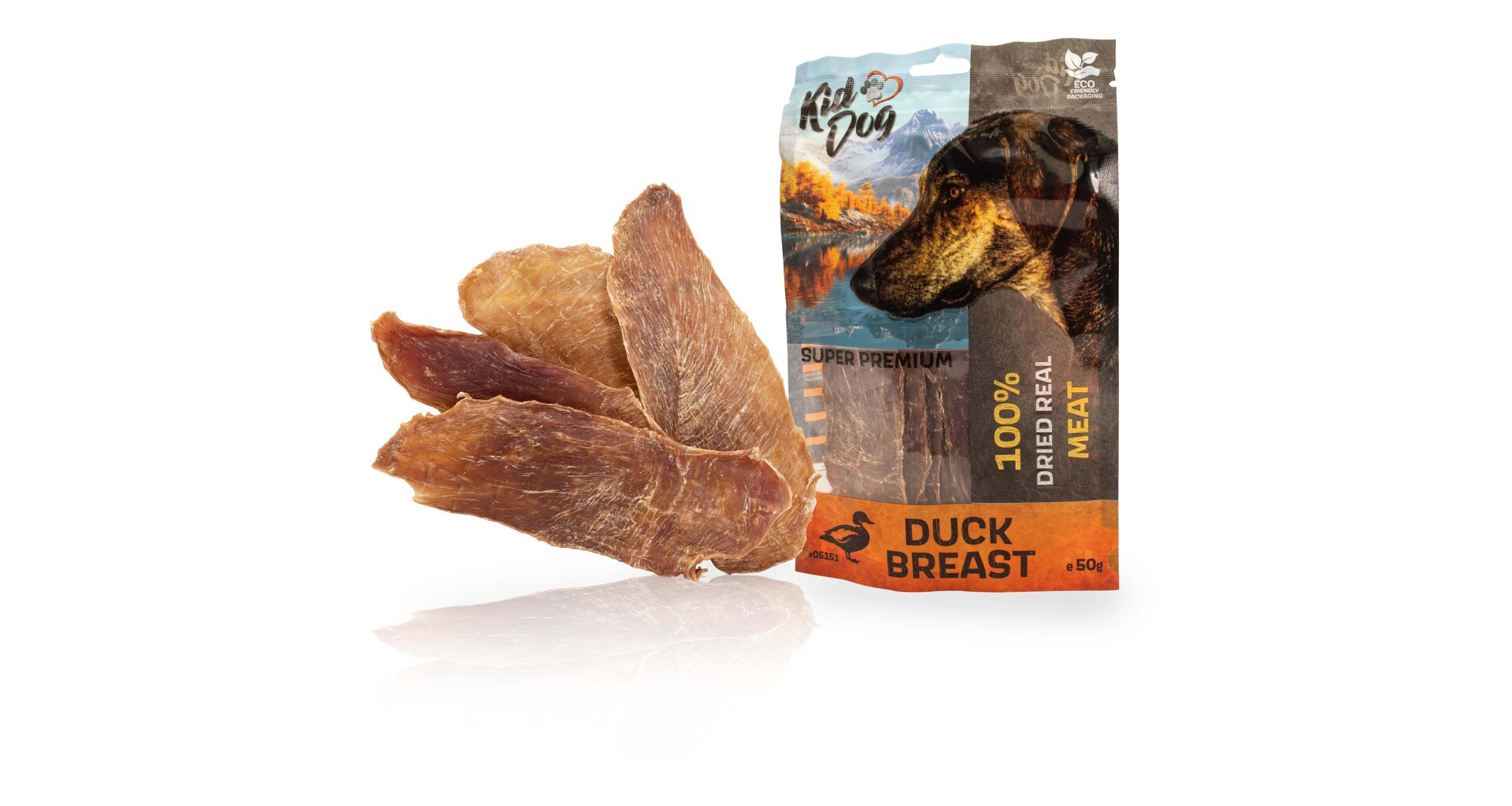 Gustare KIDDOG Super Premium din Piept de Rată, Feliuțe Subțiri, 50g Gustare KIDDOG Super Premium din Piept de Rată, Feliuțe Subțiri, 50g