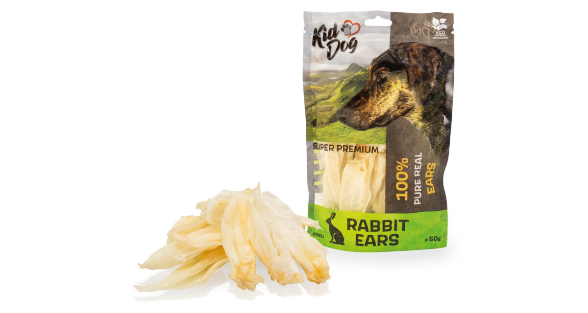 Urechi de Iepure 100% Naturale KidDog - Recompense Super Premium 50g