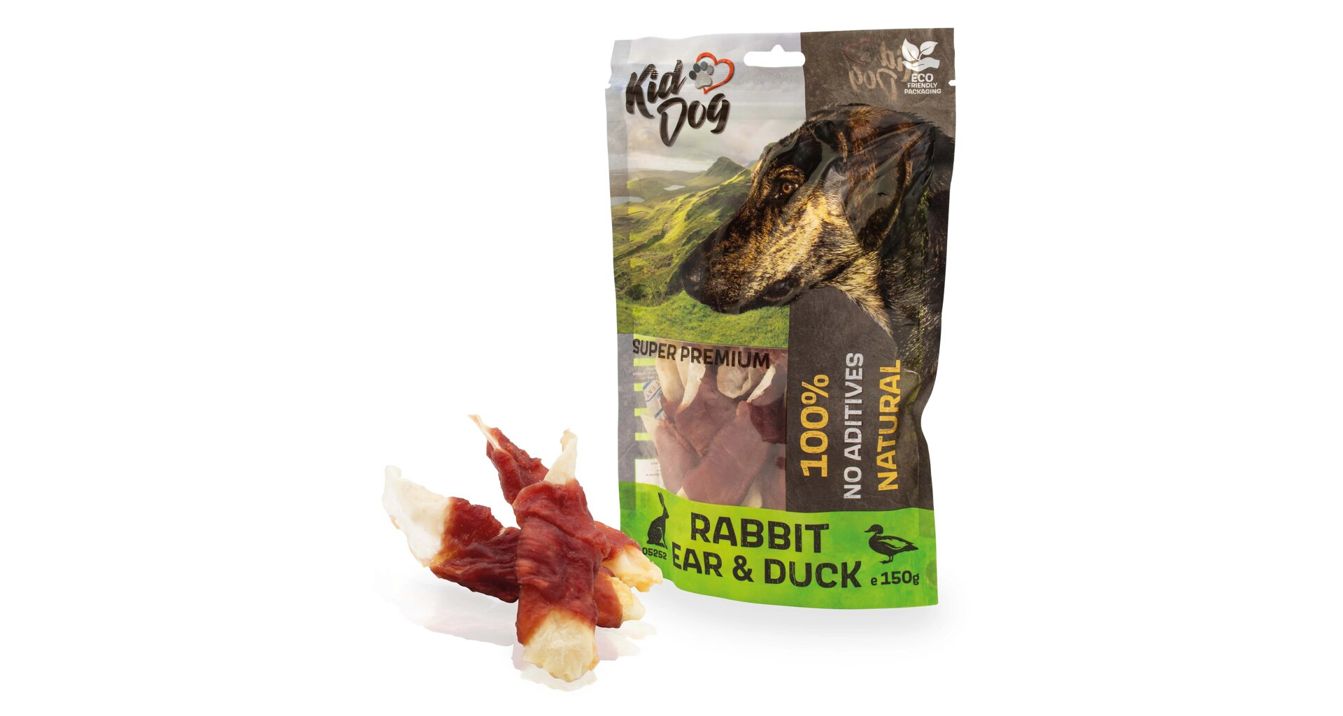 Recompense KidDog Super Premium, Piept de Rață pe Urechi de Iepure Recompense KidDog Super Premium, Piept de Rață pe Urechi de Iepure
