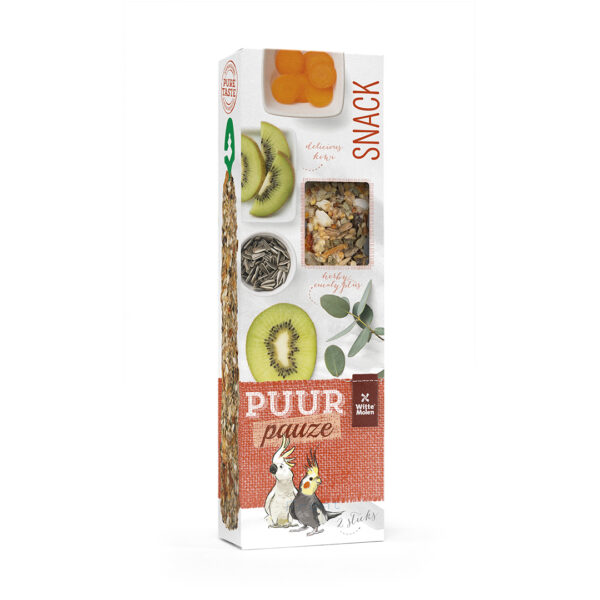 Batoane Puur Pauze cu Kiwi și Eucalipt pentru Cacadu, 2 buc, 140 g