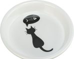 Castron Ceramic Alb pentru Pisici - 0.25L, Ușor de Curățat, Trixie - imagine 2